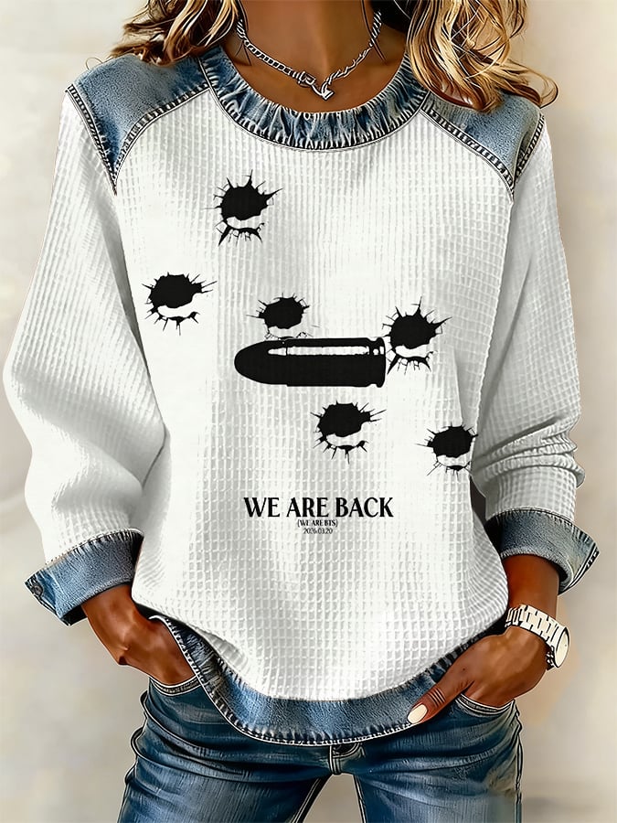 Women's Leisure Print Sweatshirt