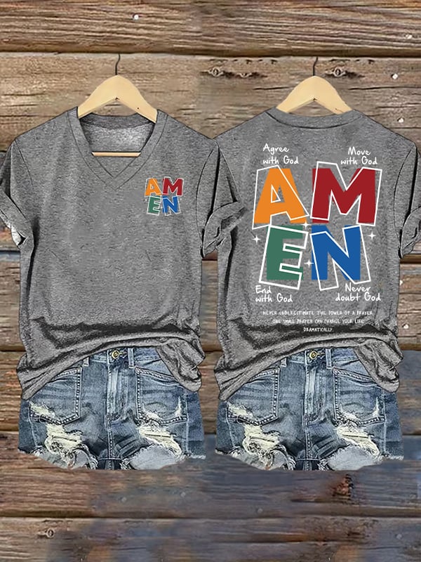 Women's AMEN Print T-Shirt