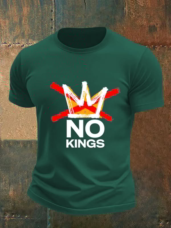 Men's no kings in America print T-Shirt