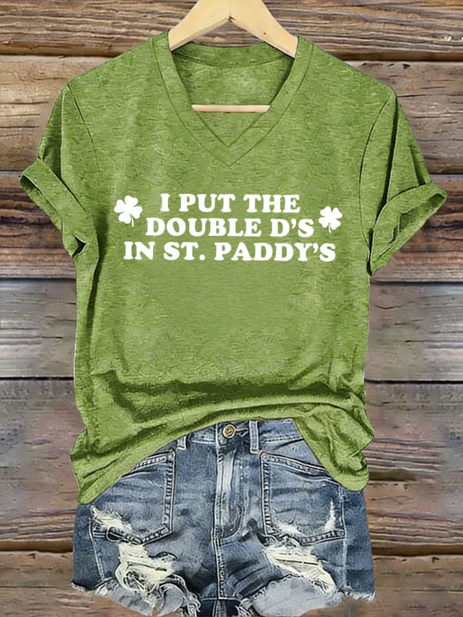 Women's St. Patrick's Day Printed Short-Sleeved T-shirt
