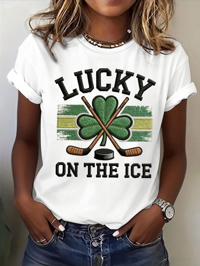 Women's St. Patrick's Day Slainte Print T-shirt
