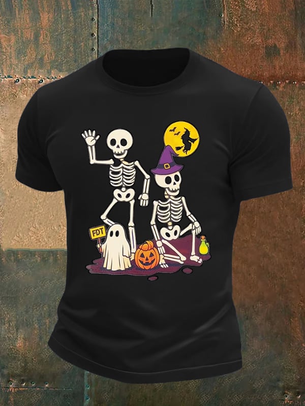 Men's Halloween Skeleton T-Shirt