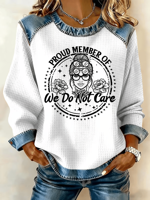 Women's Retro Funny Proud Member Of Club We Do Not Care Menopause Perimenopause Print Sweatshirt