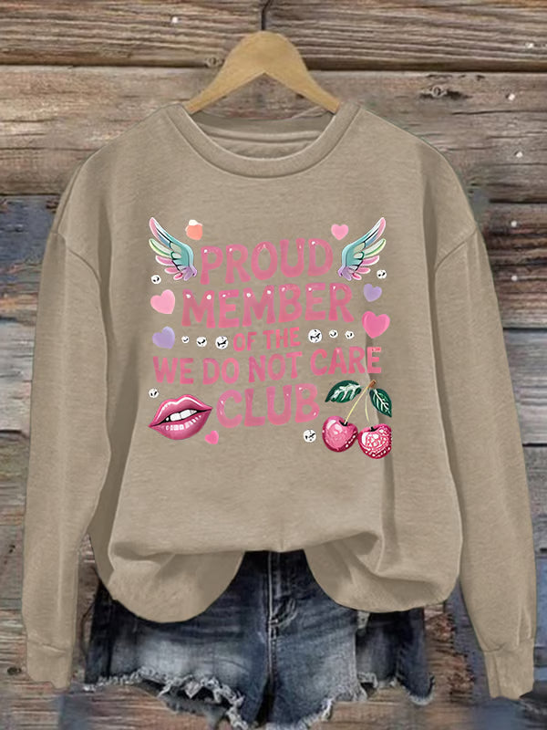 Women's Retro Funny Proud Member Of Club Menopause Perimenopause Print Sweatshirt