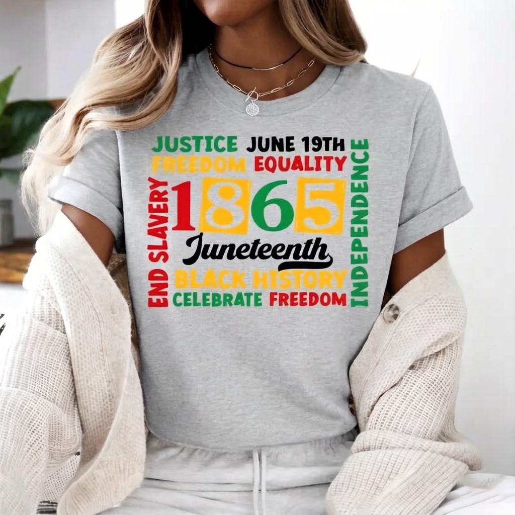 Unisex Casual Short-Sleeve Sexy Style Juneteenth 1865 T-Shirt