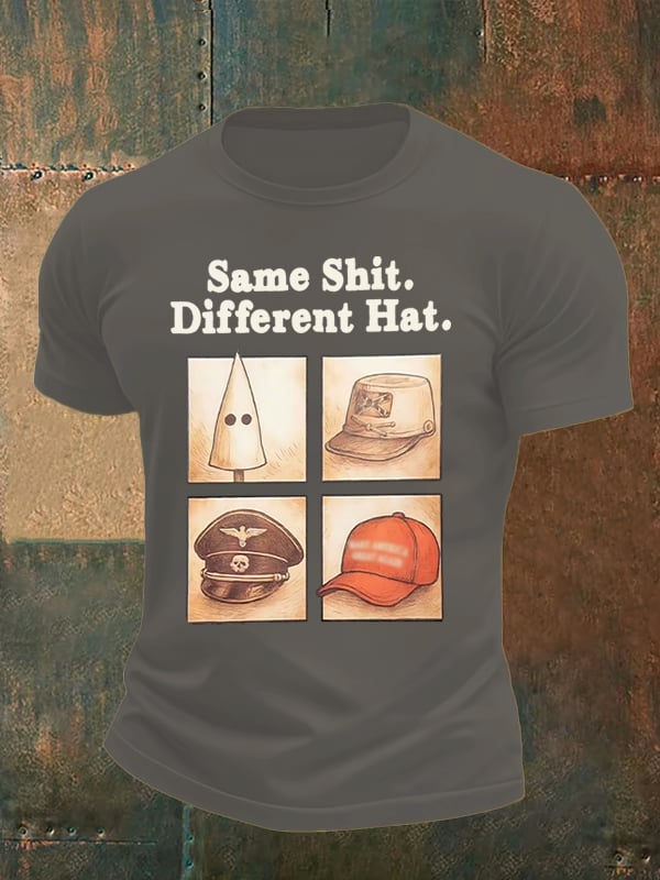 Men's Same Shit Different Hat Printed T-Shirt