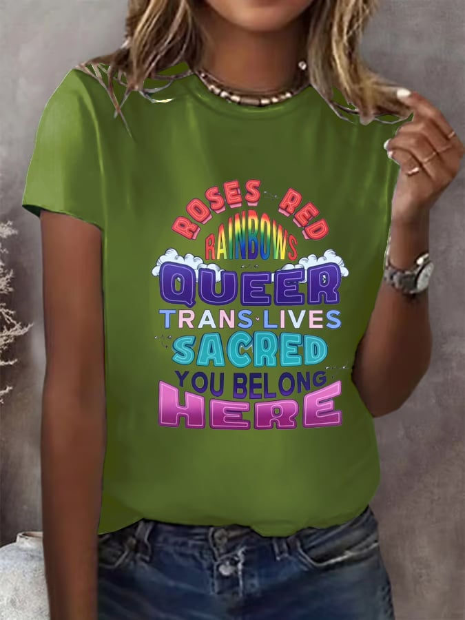 You Are Enough Kind Brave Tough Smart Strong Valued Important Capable Loved Print T-Shirt
