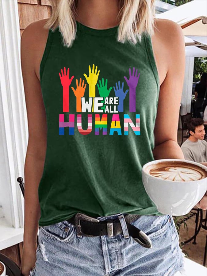Women's Human LGBT Print Tank Top