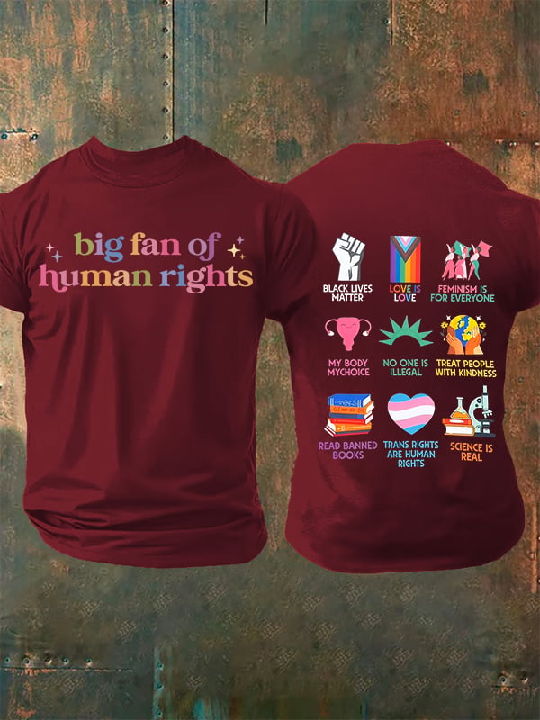 Men's big fan of human rights T-Shirt