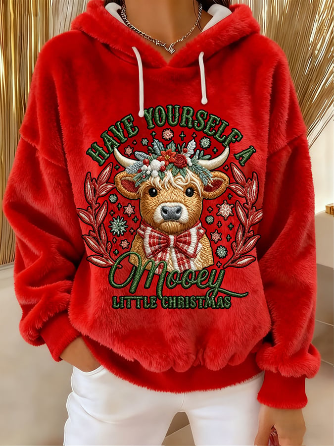 Women's Animal Highland Cow Print Sweatshirt