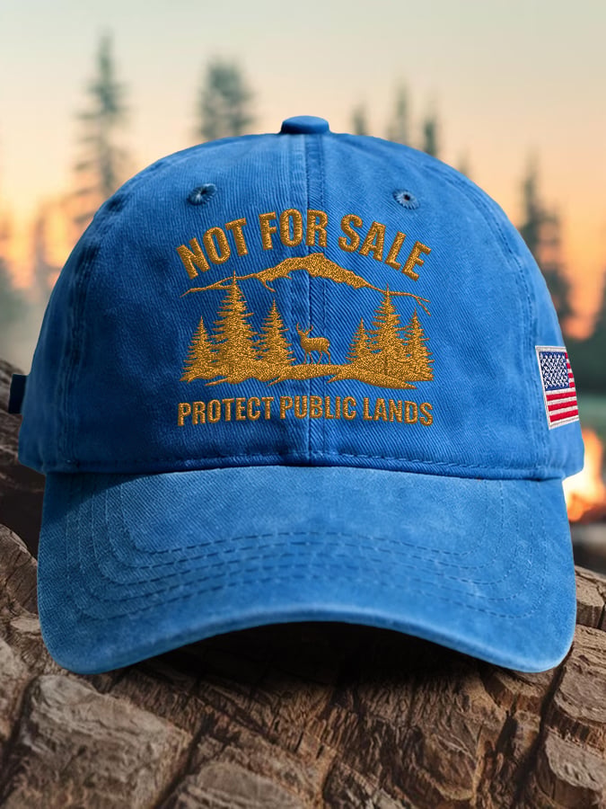 Retro Resist Not For Sale Protect Public Lands Print Baseball Cap