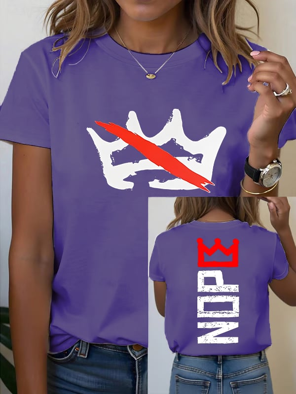 Women's America has no kings Printed Casual T-Shirt