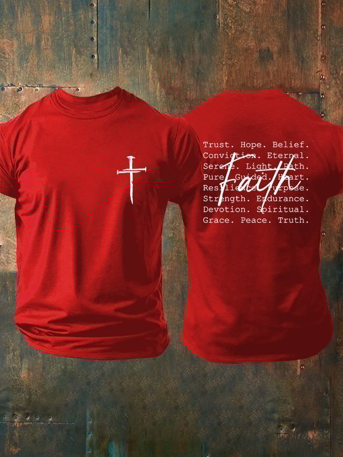 Men's casual faith T-shirt