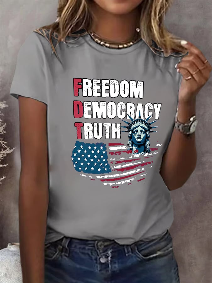 Women's FDT Printed Casual T-Shirt