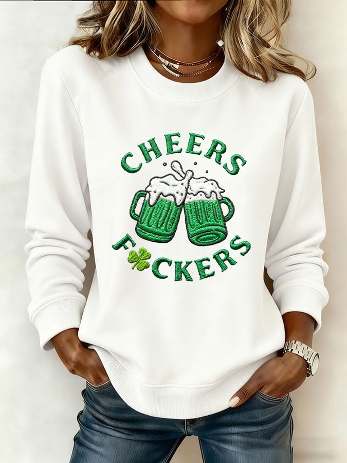 Women's St. Patrick's Day Printed Casual Sweatshirt
