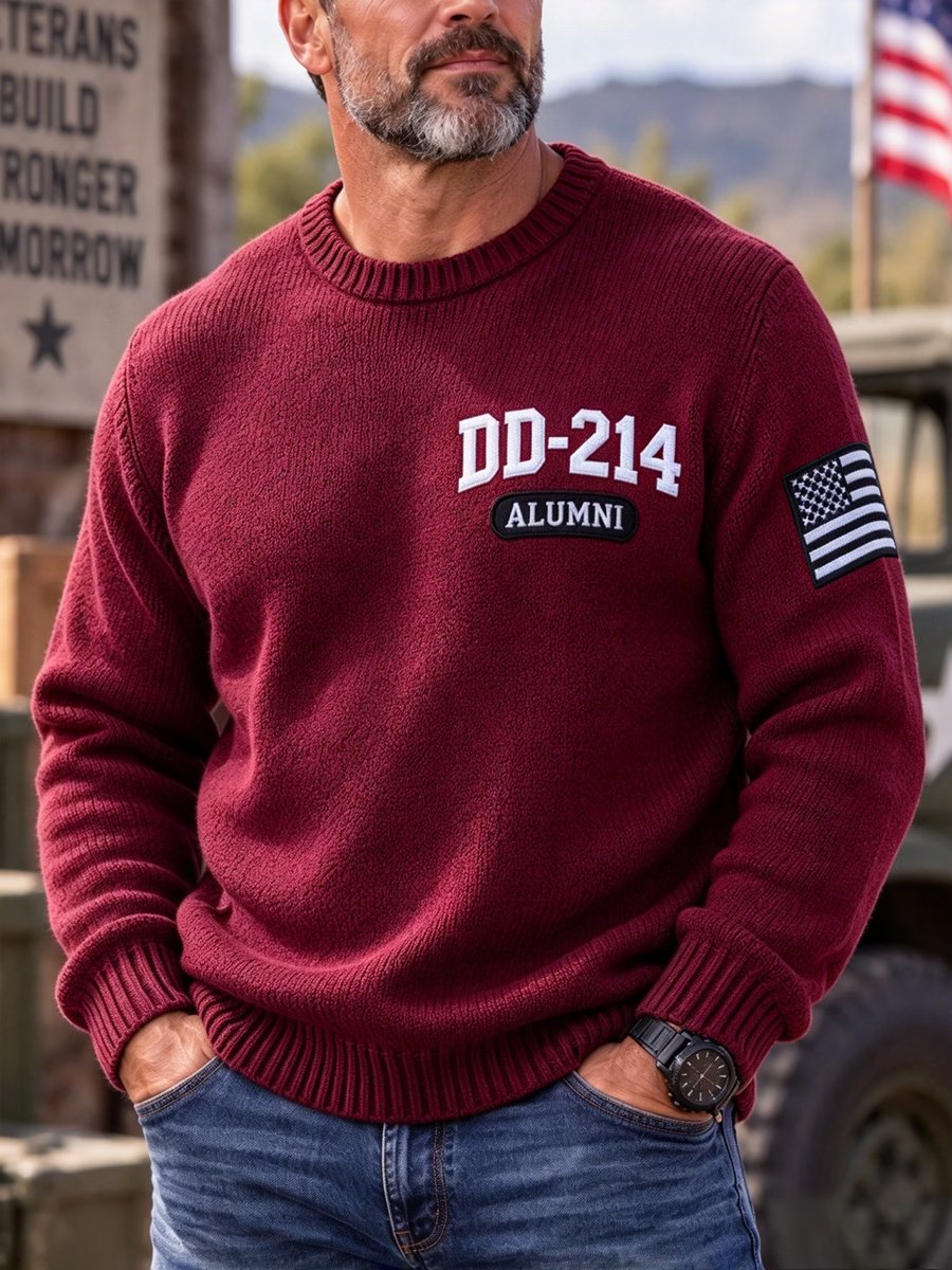 🎖️Men's Veteran DD-214 Print Casual Sweater