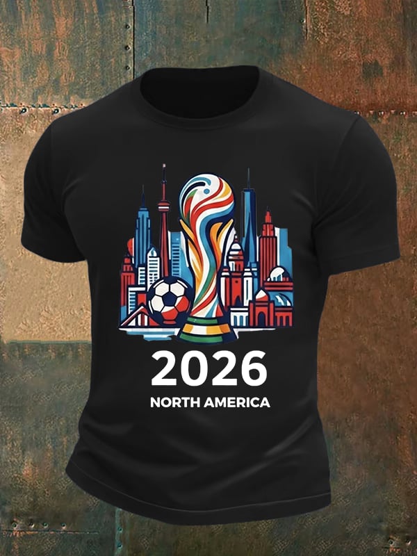 Men's North America WC 2026 Soccer printed T-shirt