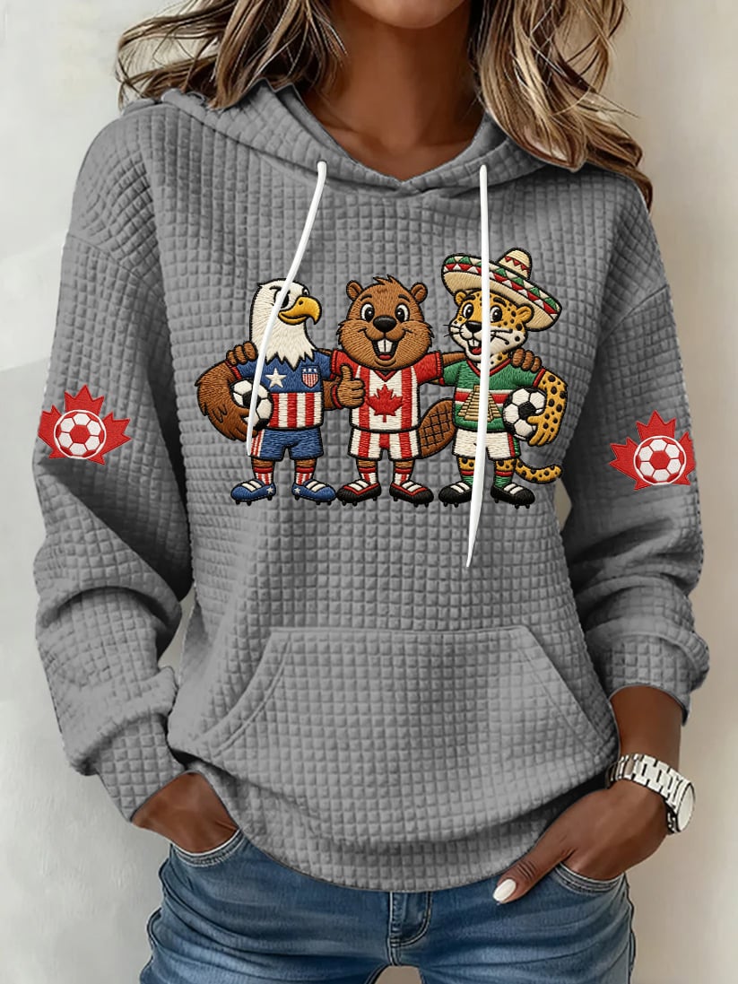 Women's Canadian Football Fan Color-Blocked Sports Shirt