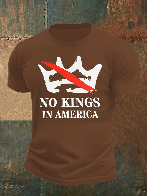 Men's no kings in America print T-Shirt