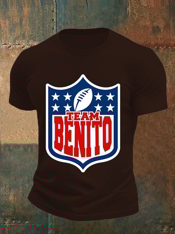 Men's Team Benito Puerto Rico Print Casual Tee