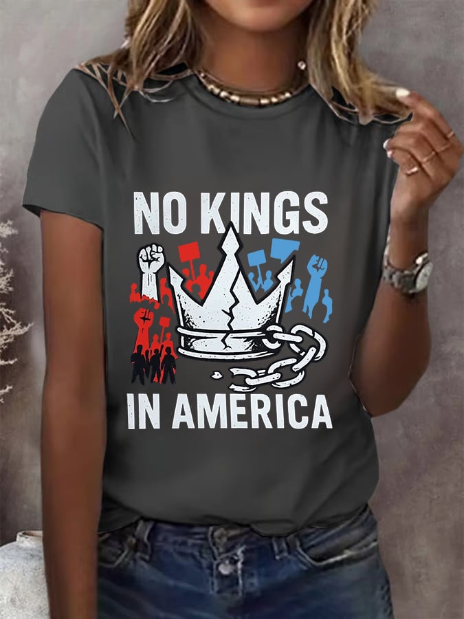 We Serve For The Country Not For The King Print T-Shirt