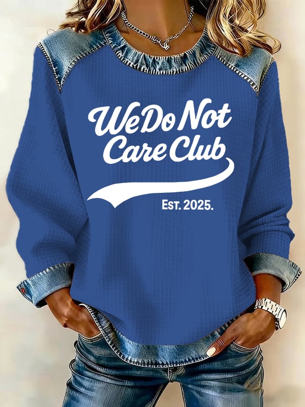 Women's Retro Funny Proud Member Of Club We Do Not Care Menopause Perimenopause Print sweatshirt