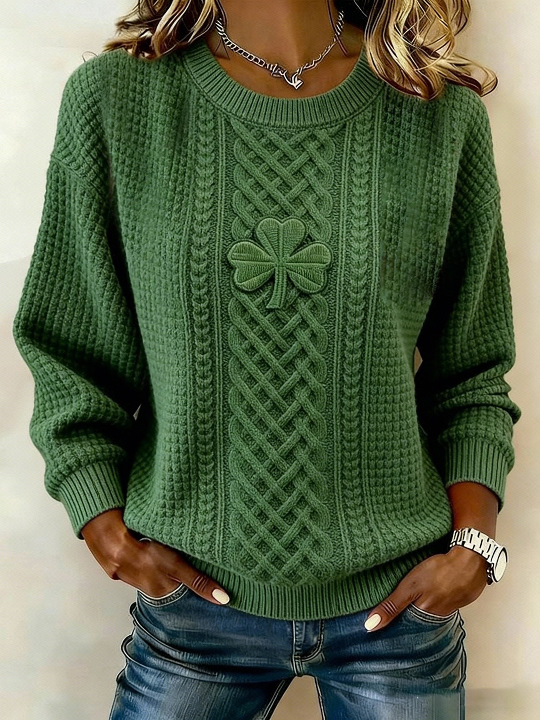 Women's St. Patrick's Day Knit Sweatshirt