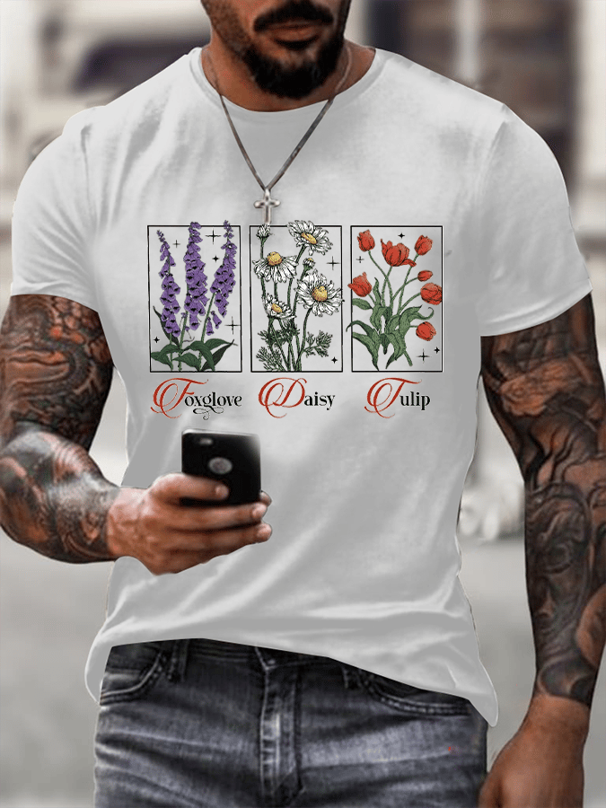Men's Floral FDT Print T-Shirt
