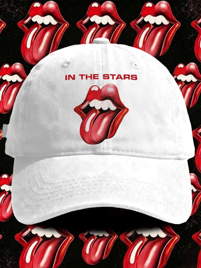 Retro In The Stars Print Baseball Cap