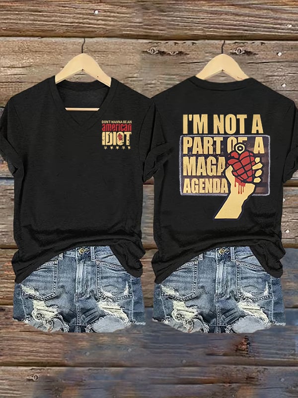 Women's american idiot Print T-Shirt