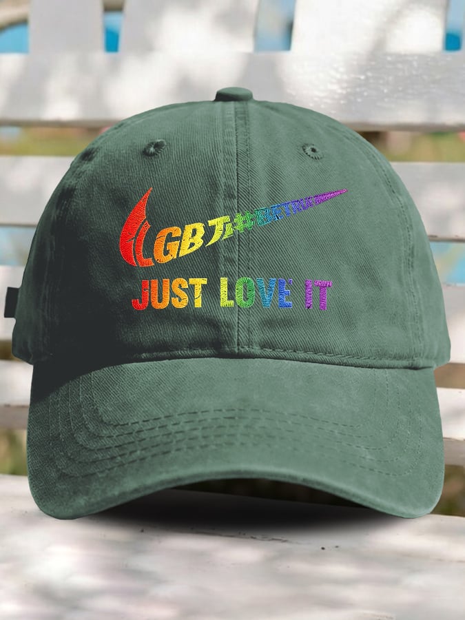 Retro Pride Parade Be True Just Love It Print Baseball Cap
