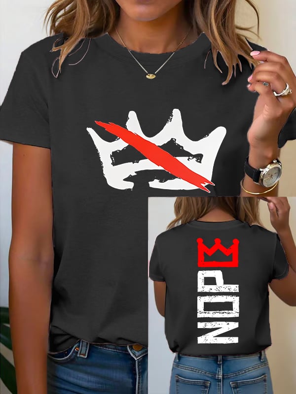 Women's America has no kings Printed Casual T-Shirt