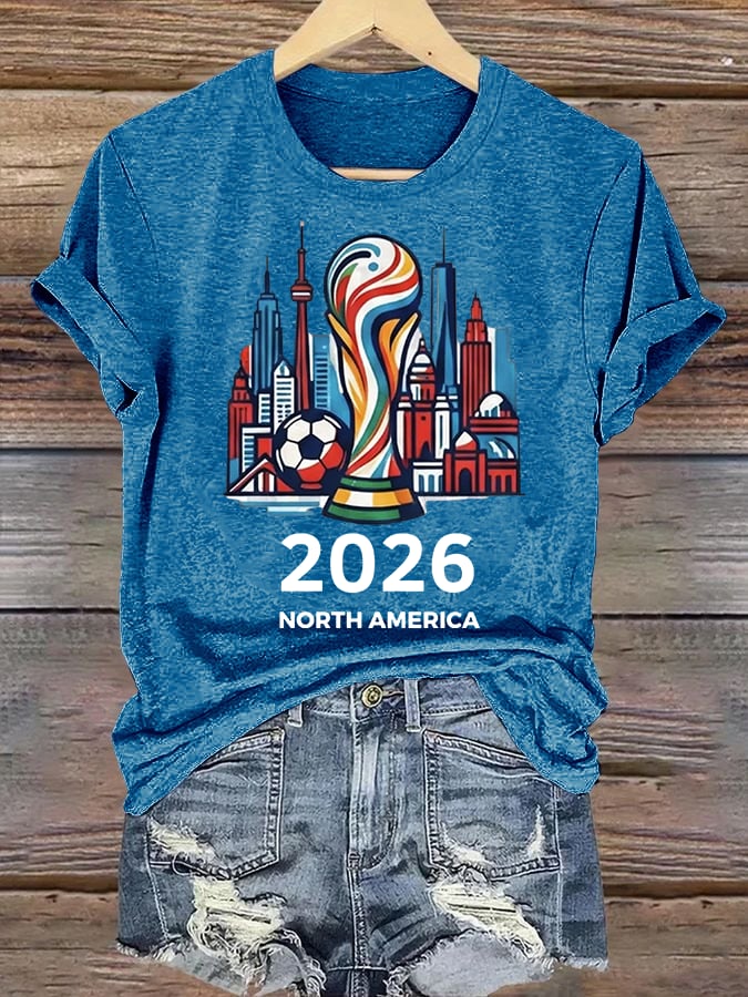 Women's North America WC 2026 Soccer printed T-shirt