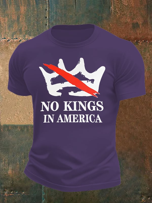Men's no kings in America print T-Shirt