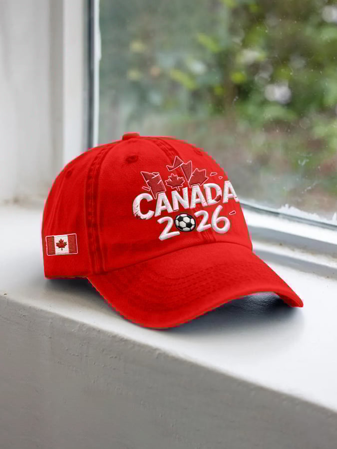 Unisex Retro Canada Soccer Printed Hat