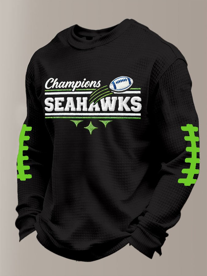 Men's Football Printed Waffle Top