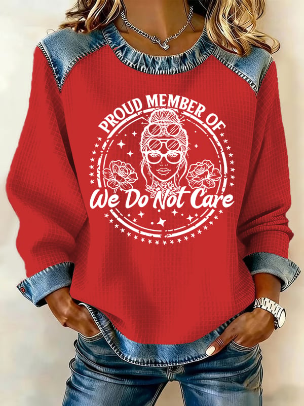 Women's Retro Funny Proud Member Of Club We Do Not Care Menopause Perimenopause Print Sweatshirt