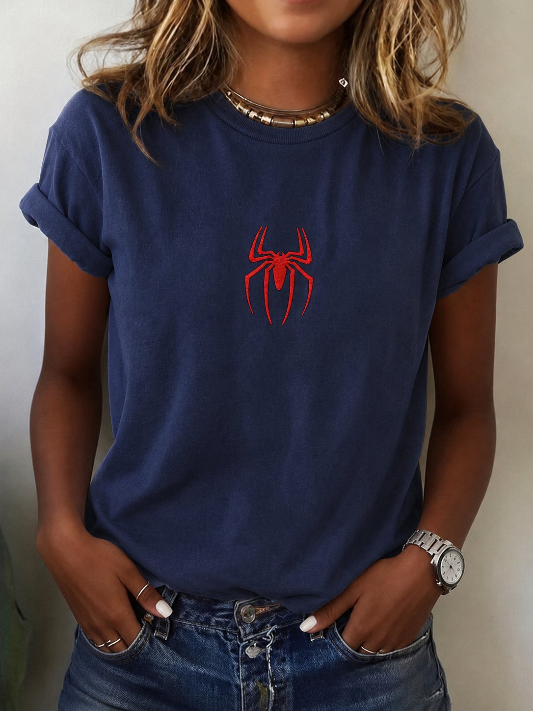 Women's Spider Graphic Print T-shirt