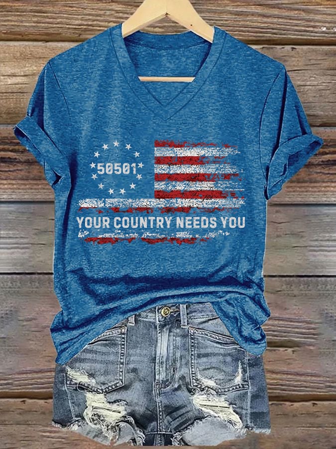 Women's 50501 Your Country Needs You Print T-Shirt