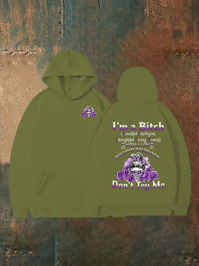 Men's Don't Try Me Print Casual Hoodie