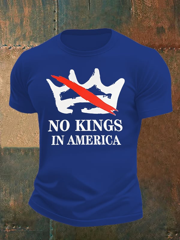 Men's no kings in America print T-Shirt