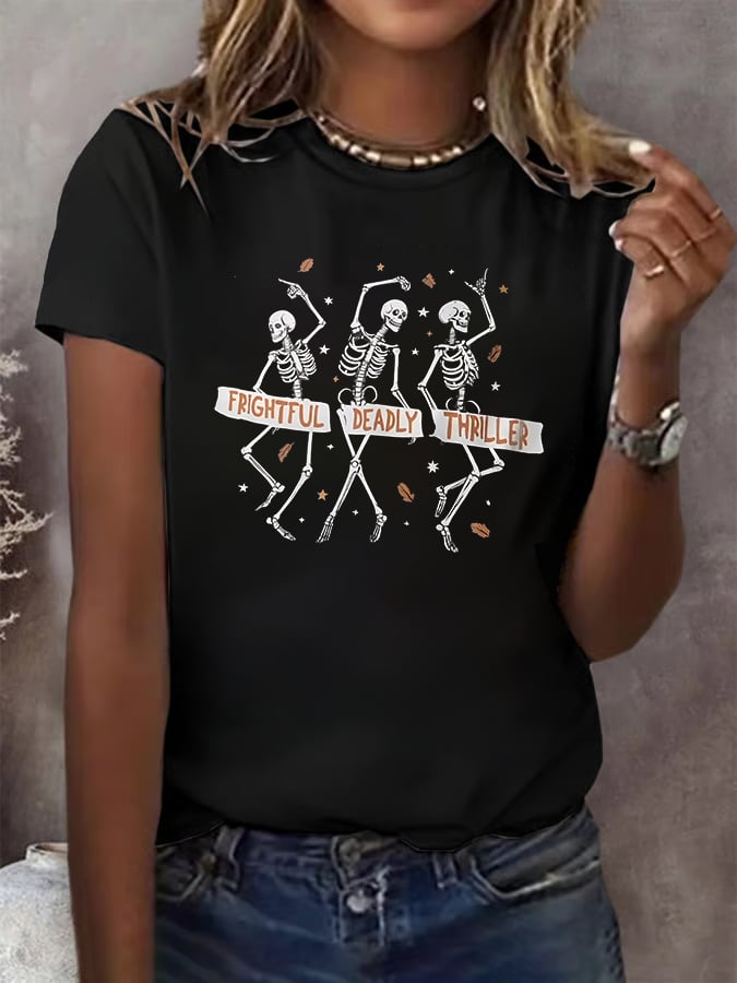 Women's Skeleton FDT Print T-Shirt
