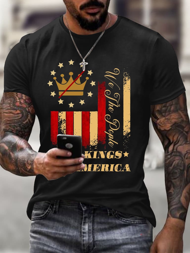 Men's No Kings In America Print short-sleeved T-shirt