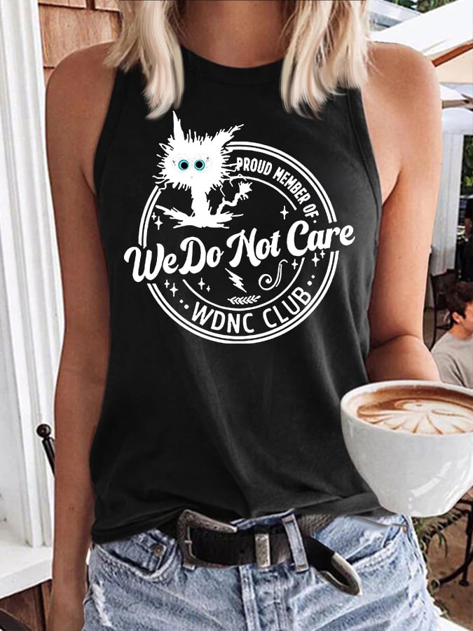 Retro Proud Member Of WDNC Club Menopause Perimenopause Print Tops Tank