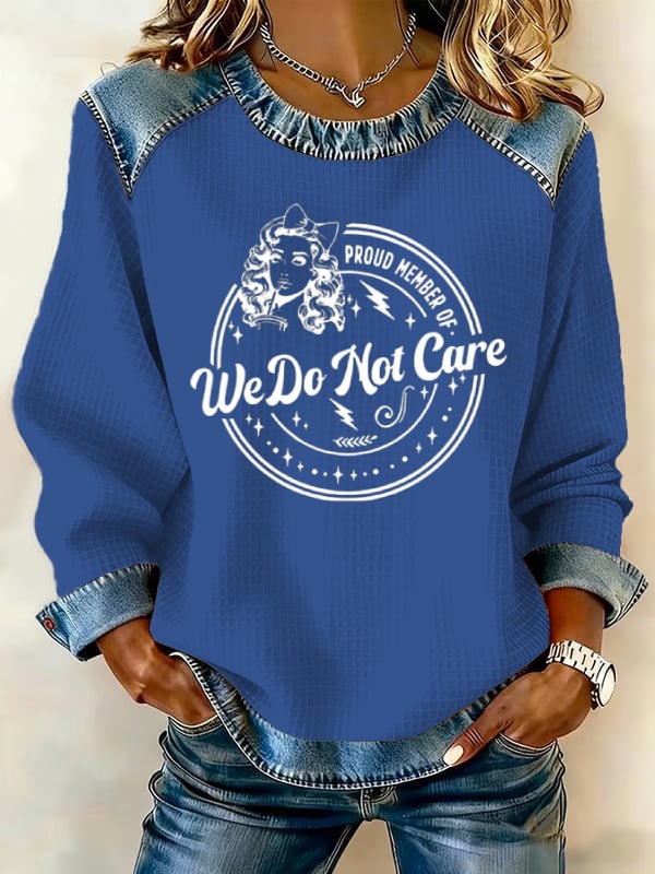 Women's Retro Funny Proud Member Of Club We Do Not Care Menopause Perimenopause Print Sweatshirt