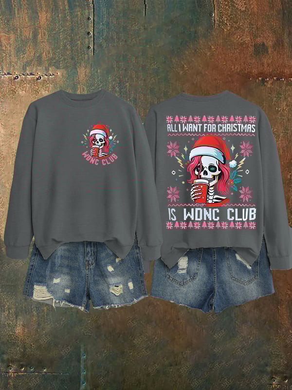 Women's Retro Funny Proud Member Of Club We Do Not Care Menopause Perimenopause Print Sweatshirt