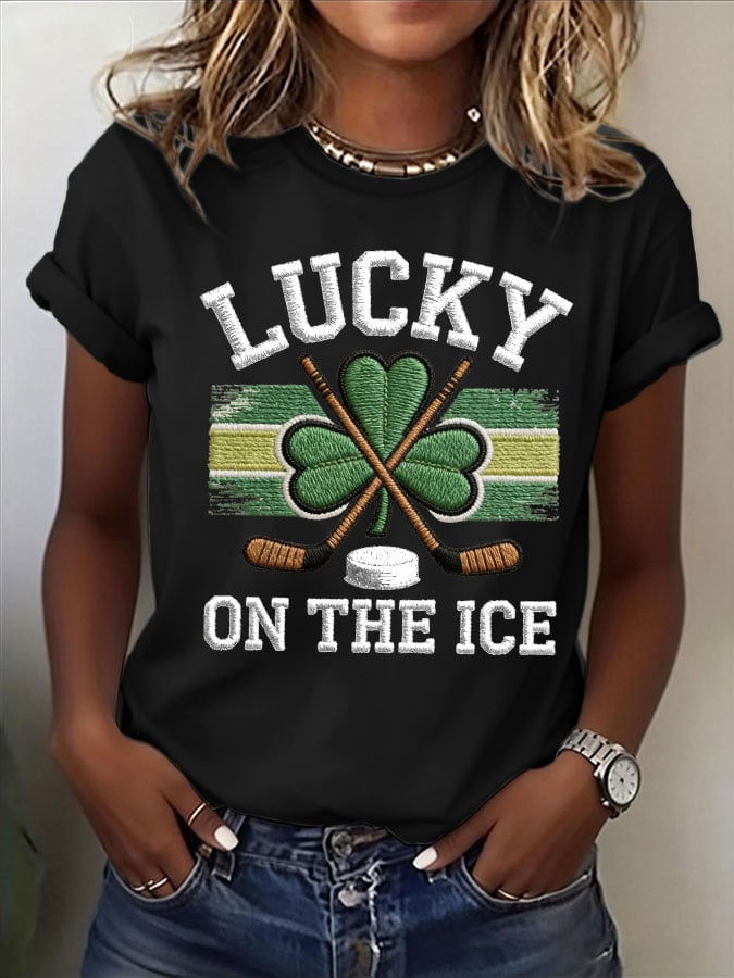 Women's St. Patrick's Day Slainte Print T-shirt