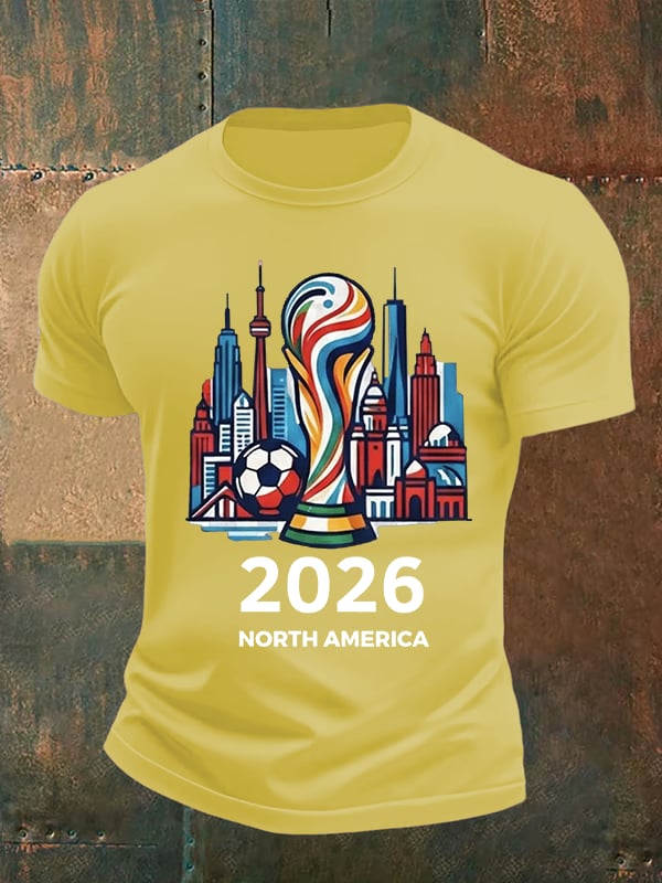 Men's North America WC 2026 Soccer printed T-shirt