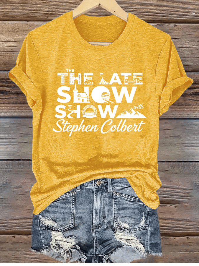 Women's Retro Last Show Tree Print T-Shirt