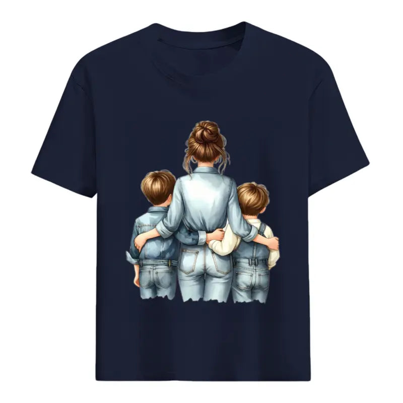 Mother's Warm Pattern Printed T-shirt